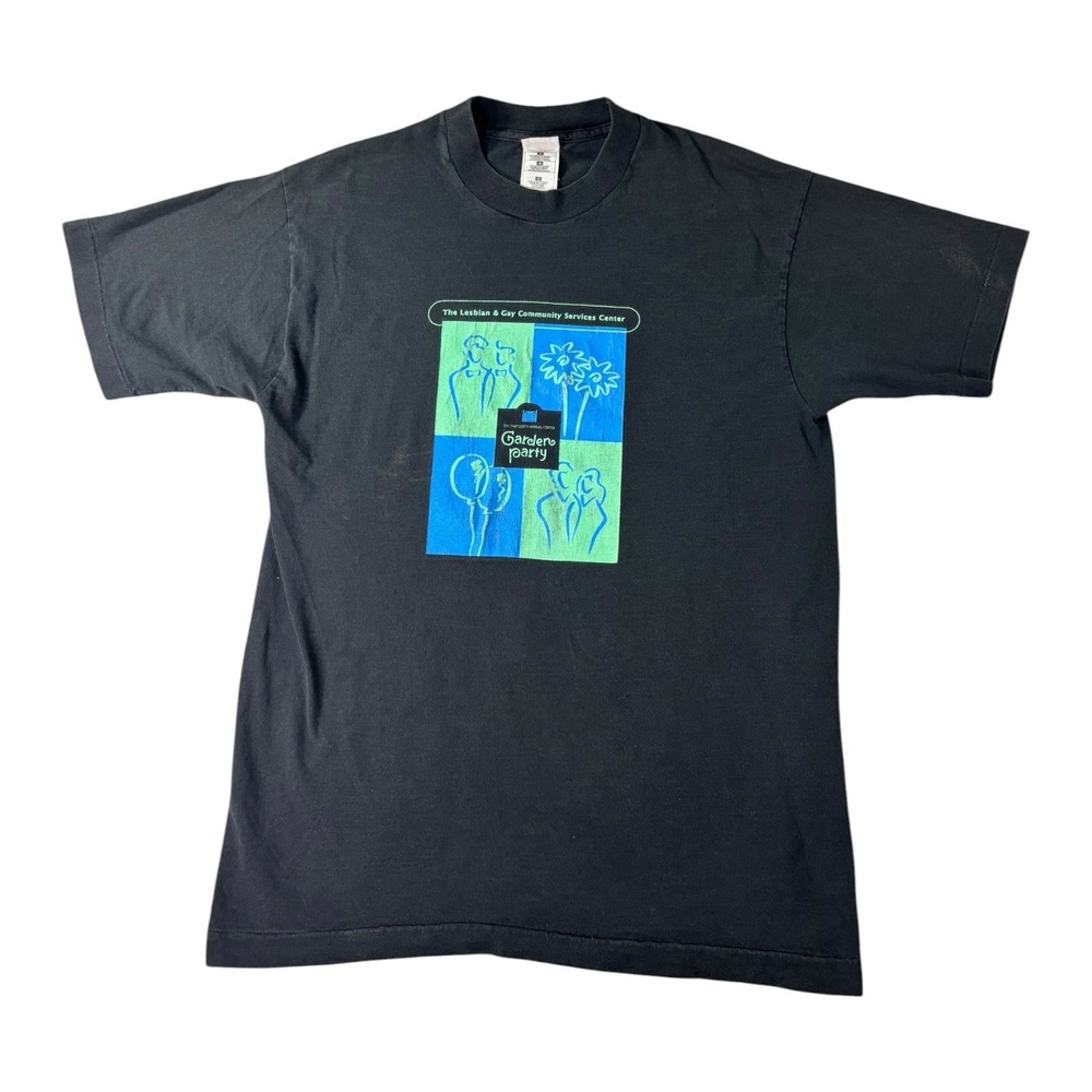 Vintage 90s Columbia‎ Records Garden Party LGBT Community Center T-Shirt Size XL